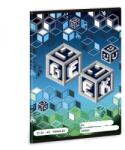 Ars Una GEEK kockák vonalas füzet A5 - 21-32 (53625397)