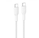 Belkin BoostCharge Pro USB-C - USB-C fonott borítású kábel 240W, 1m fehér (CAB025hq1MWH) (CAB025hq1MWH)