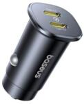  Încărcător auto Baseus GoTrip 2x USB-C 30W Negru Cosmic 6932172687243