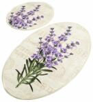 Lavender Levendula Ovális Fürdőszobaszőnyeg Szett - Mikropoliamid - 50x60cm & 60x100cm (359CHL1532)