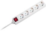 V-TAC Prelungitor 5 Cai Cu Intrerupator 1.5m( 3g1.5mm2) Alb (sku-8766)