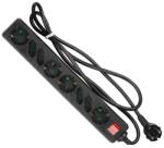 V-TAC Prelungitor 8 Cai Cu Intrerupator 1.5m( 3g1.5mm2) - Negru (sku-8773)