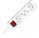 V-TAC Prelungitor 4 Cai Cu Intrerupator 1.5m( 3g1.5mm2) Alb (sku-8770)