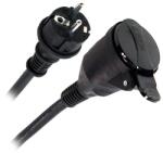 PLUGGER Cablu Extensie(cupla) 10m (3gx1.5mm) Ip44 - Negru (euip10m0eas)