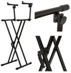 Ibiza Sound Stativ Pentru 2 Clapei, Negru (sk003)