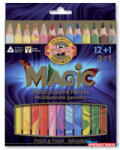 KOH-I-NOOR Színes varázsceruza készlet, háromszögletű, KOH-I-NOOR "Magic 3408", 12+1 különböző szín (TKOH3408)