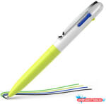 Schneider Golyóstoll, 0, 5 mm, nyomógombos, négyszínű, SCHNEIDER "Take 4 Neon", sárga-fehér (TSCT4SF) - nyomtassotthon