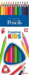 ICO Színes ceruza készlet, háromszögletű, ICO "Creative kids", 12 különböző szín (COR_TICCK12)