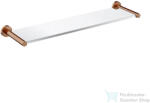Omnires MODERN PROJEKT 55 cm-es üvegpolc, szálcsiszolt réz MP60930CPB (MP60930CPB)