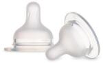 Canpol Tetine din silicon pentru biberon S-Shape, mărimea XL, debit rapid, 9+ luni, 2 buc. , 59/894