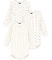 Petit Bateau Bébi body LOT BODIES X 3 Fehér 24 hónapos