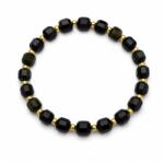  Bratara Obsidian Auriu Cub Fatetat 7x7 mm Diametru 55 mm 1 Buc
