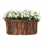 Trend-Deco Ovális kéregtakaró balkonláda fűszernövények virágaihoz 30x20 cm (TRE25ND0473 NAT)