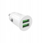 PURO Autós Töltő 2X Usb-a Pro Lite 10W Fehér (8018417500299)
