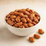 Nucile Dacilor Arahide caramelizate cu susan 300 g - gustare dulce și crocantă pentru pauze și petreceri - ambalaj SmartZip resigilabil