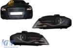 KITT Lightning Fényszóró LED AUDI A4 B8 8K (2008-2011) helyzetjelzővel fekete (SWA16DLGXB)