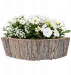 Trend-Deco Virágtartó fa fedél erkélyláda kéregből erkély teraszra 38 cm (TRE25ND0493 NAT)