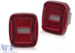 Jeep Wrangler Yj 91-96 / Tj 96-06 Piros-fehér Led Hátsó Lámpa (tthj6030384)