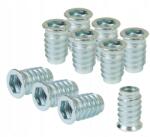  40PCS Csavaros muff 25mm bútorfához Ezüst (Mufa)