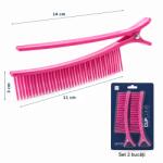 Labor PRO Set 2 clipsuri cu pieptene - ROZ (F319R)