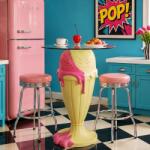 IV Interior Concept Masuta bistro stil pop art modern SWEET SOCIETY Sundae 90cm (A-70096 VC) Masa de cafea