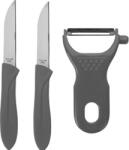 Koopman International Set 3 curatatoare legume si fructe Koopman, otel inoxidabil ABS, negru (KO-C80201870N)