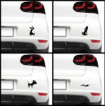4 Decor Sticker auto - Caini amuzanti (pachet)