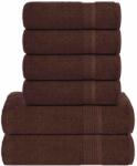 vidaXL Set prosoape FROGN 6 piese, maro, 360 g/m2 GartenMobel Dekor (137082) Prosop