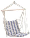 Naterial Hamac tip scaun Naterial, textil, 90 x 110 cm, Alb/Albastru