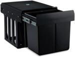 Relaxdays Cos de gunoi incorporabil Relaxdays, 3 compartimente, 15l si 2x8l, negru (83560592) Cos de gunoi