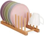 Relaxdays Suport pentru vase din bambus Relaxdays, 8 locuri, 12 x 34 x 12.5 cm, natural (61894807) Uscator vase