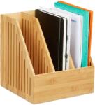 Relaxdays Stehsammler Bambus Relaxdays, 3 Facher, pentru documente A4, 30 x 28 x 26, 5 cm (51125575)