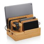 Relaxdays Statia de incarcare Relaxdays pentru Apple Watch, Bambus, 15 x 21, 5 x 15 cm (51940981)