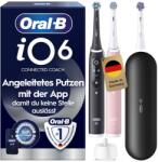 Oral-B Periuta electrica Oral-B iO Series 6, 2 bucati, NegruRoz, cu 3 capete de schimb (88518339) Periuta de dinti electrica
