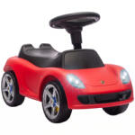 AIYAPLAY Mașinuță de Împins pentru Copii cu Licență Porsche, Claxon, Faruri și Sunet de Pornire, PP, Roșu | Aosom Romania (370-481V00RD)