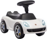 AIYAPLAY Mașinuță de Împins pentru Copii cu Licență Porsche, Claxon, Faruri și Sunet de Pornire, PP, Alb | Aosom Romania (370-481V00WT)