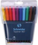 Schneider Liner SCHNEIDER 967, varf fetru 0.4mm, 10 culori/set - (N, R, A, V, Vi, Roz, G, P, M, Bleu) (S-196790)