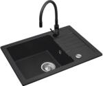Maidsinks Black sink set with flexi faucet - MAIDSINKS BALI sink (62x44) 1B1D black + Flessi Black Edition faucet (070 242 101FB) Chiuveta