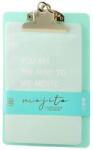 Biro Time Clipboard Biro Time - Moonstone, A5, cu suport pentru scris, mentă (480856)