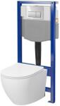 Cersanit Essentials set vas cu capac și cadru cu buton S4003-049 (S4003049)
