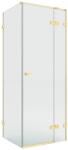 NEW TRENDY Eventa Gold Brushed cabină de duș 110x70 cm dreptunghiular auriu periat/sticlă transparentă EXK-8289 (EXK8289)