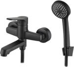 Kuchinox Atez kád és zuhany csaptelep fali fekete BTK_711D (BTK711D)