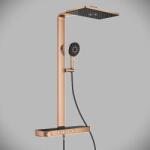 GROHE Sistem de dus, cu baterie termostat, aparent, 400 mm, 3 functii, cupru lucios (Warm Sunset), Grohe SPA Rainshower Aqua Pure 100962DA00 100962DA00 (100962DA00)
