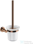 Omnires MODERN PROJEKT fali WC kefe, matt üveg tartóval, polírozott réz MP60620CP (MP60620CP)