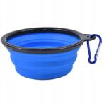 Mersjo Összecsukható Túratál Kutyáknak Macskáknak Utazó Víz Eledel Mersjo 350ml (QQQBO-010-BLUE)