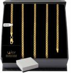 Golden Haus Arany Vastag Lánc Női Nyaklánc Bismark 70 CM 3 MM 925/585 Aranyozott (Złoty naszyjnik łańcuszek damski pr. 925 585)