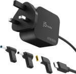j5create 67w Gan Pd Usb-c Mini Charger With 3 Types Of Dc Connector - U (jup1565dcf3a-fn)
