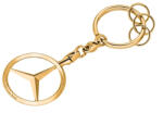 DEPOX Breloc Mercedes-Benz Brussels DEPOX®, Zinc Turnat, Finisaj Lucios, 3 Inele Suplimentarem, 9 cm, Auriu (2303)