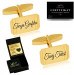 Golden Haus Arany Mandzsettagombok Gravírozással 925 Esküvői Ezüst Polírozott Klasszikus
