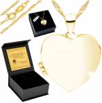 Golden Haus Elegáns Arany Női Nyaklánc Szív Mintás Doboz Gravírozás 925 (Damski naszyjnik łańcuszek dla niej żony mamy)